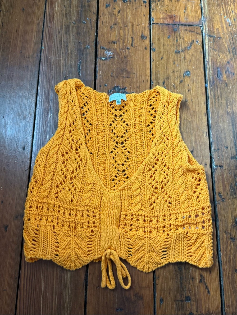 Orange crochet top